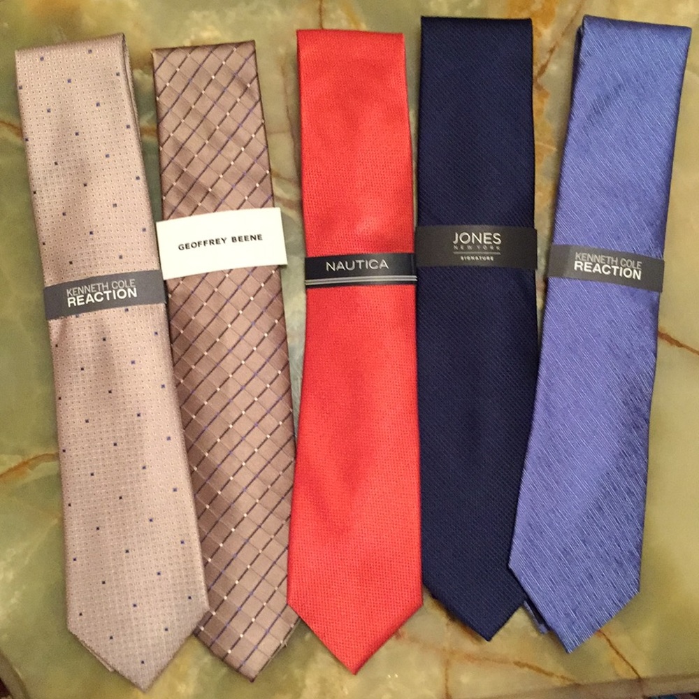 Ties  (5 Modern) by Kenneth Cole, Jones NY, Nautica. Every day is Father’s Day!